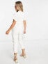 Closet London Maternity tie waist kimono jumpsuit in cream