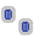 Фото #3 товара Tanzanite (2 Ct. t.w.) and Diamond (3/4 Ct. t.w.) Halo Stud Earrings