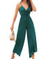 ფოტო #1 პროდუქტის Women's Tie Front Cami Jumpsuit