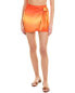 Vix Carole Orange Rai Linen-Blend Mini Skirt Women's