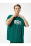 Фото #2 товара 4sam10043nk 814 Yeşil Erkek Polyester Jersey Kısa Kollu T-shirt
