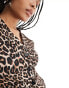 Фото #2 товара ASOS DESIGN jersey waistcoat in leopard print