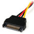 StarTech.com 6in SATA to LP4 Power Cable Adapter - F/M - 0.1524 m - Molex (4-pin) - SATA 15-pin - Male - Male - Straight