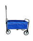 Folding Wagon Garden Shopping Beach Cart (Blue)