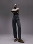 Фото #1 товара Topshop Tall premium balloon tapered pocket trouser in navy