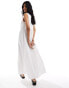 Фото #2 товара ASOS DESIGN poplin tie front maxi dress in white