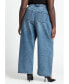 ფოტო #3 პროდუქტის Plus Size Slouchy Jean With Waistband Detail