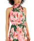 Фото #4 товара Women's Floral-Print Halter Maxi Dress