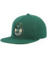 Фото #4 товара Бейсболка с застежкой Mitchell&Ness Hunter Green Milwaukee Bucks Core Side