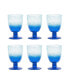 Фото #1 товара Oceanic Ombre Premium Acrylic Goblet Glasses, Set of 6