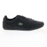 Фото #1 товара Lacoste Chaymon Crafted 07221 Mens Black Leather Lifestyle Sneakers Shoes 11.5