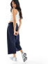 Vero Moda Petite tailored straight leg trouser in navy 32 - фото #7