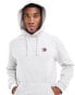 Tommy Jeans Tommy Badge Drawstring Hoody in Light Grey