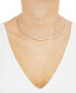 Фото #4 товара Macy's 17" Reversible Omega 14k Gold over Sterling Silver and Sterling Silver Necklace