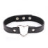 Фото #1 товара Collar with Heart Shaped Hoop Adjustable 41,5 cm Black
