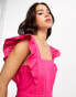 Фото #8 товара JDY exclusive frill detail mini dress in bright pink