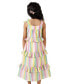 Фото #2 товара Little Girls Striped Metallic Midi Dress