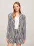 Фото #1 товара Slim Fit Gingham Check Seersucker Blazer