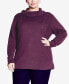 Фото #1 товара Plus Size Rosie Cable Knit Sweater