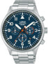 Фото #1 товара мужские наручные часы с серебряным браслетом Lorus RT365JX9 Sport chrono 45mm 10ATM