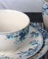 Traditional Blue Rose 16 Piece Dinnerware Set