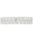 ფოტო #1 პროდუქტის Cubic Zirconia Mixed Cut Wide Bangle Bracelet in Sterling Silver
