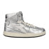 Фото #1 товара Diadora Mi Basket Metal Used High Top Mens Silver Sneakers Casual Shoes 178539-