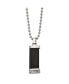Фото #1 товара Chisel black IP-plated Preciosa Crystal Pendant Ball Chain Necklace
