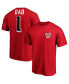 Men's Red Washington Nationals Number One Dad Team T-shirt