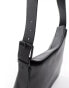 ASOS DESIGN leather slouchy shoulder tote bag in black