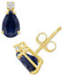 ფოტო #8 პროდუქტის Sapphire (1-7/8 ct. t.w.) & Diamond Accent Stud Earrings in 14k Gold (Also in Emerald & Ruby)