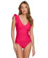 Фото #3 товара Women's Ruffle-Trim One-Piece Swimsuit