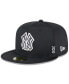 Фото #1 товара Men's Black New York Yankees 2024 Clubhouse 59FIFTY Fitted Hat