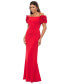 Фото #3 товара Petite Off-the-Shoulder Ruffle-Sleeve Gown