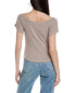 Фото #2 товара Project Social T Promenade Hook & Eye Rib T-Shirt Women's Brown Xs