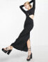 Фото #8 товара Only maxi cut out dress in black