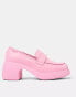 Camper – Leder-Loafer in Rosa mit Absatz