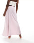 Vero Moda seam detail fluid maxi skirt in light pink