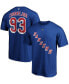 Фото #1 товара Men's Mika Zibanejad Blue New York Rangers Team Authentic Stack Name and Number T-shirt