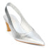 Matisse Leona Metallic Pointed Toe Wedding Sling Back Pumps Womens Silver Dress