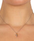 ფოტო #2 პროდუქტის Cubic Zirconia Double Cross Pendant Necklace in Sterling Silver & Gold-Plate, 16" + 2" extender, Created for Macy's