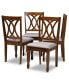 Фото #1 товара Augustine Modern and Contemporary Fabric Upholstered 4 Piece Dining Chair Set Set