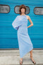 Фото #2 товара Платье асимметричного кроя с накидкой ZARA