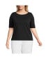 ფოტო #1 პროდუქტის Plus Size Supima Cotton T-shirt