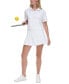 Фото #7 товара Women's Tech Piqué Short-Sleeve Cropped Polo Shirt