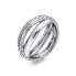 Фото #1 товара Original silver ring with diamond Woven DR235