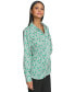 Фото #3 товара Women's Printed Roll-Cuff Button-Front Shirt