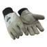 Фото #8 товара Men's Insulated Fleece Lined Leather Gloves with Nitrile Coating
