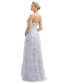 ფოტო #2 პროდუქტის Floral Strapless Twist Cup Corset Tulle Dress with Long Full Skirt