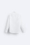 Фото #13 товара Рубашка из смесового хлопка с рельефным узором ZARA